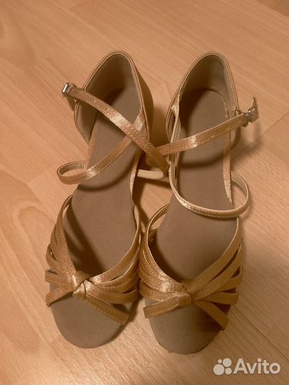 Сатиновые туфли бально-спортивные, размер 4.5