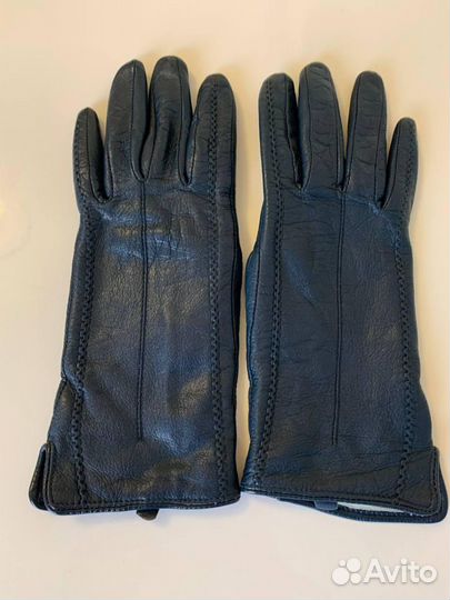 Зимние кожаные перчатки (6,5 размер)
