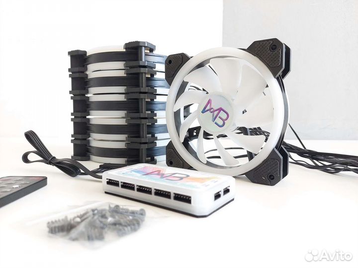 Комплект кулеров RGB + контроллер + пульт д/у