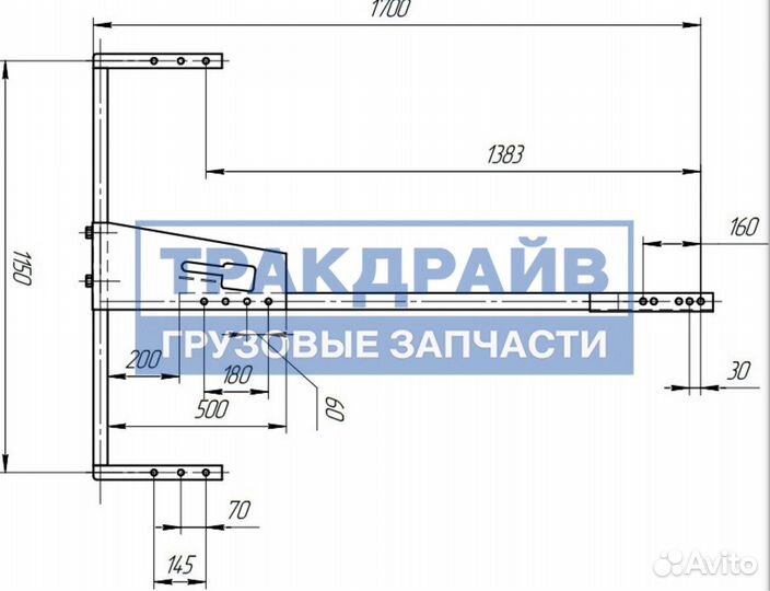 Корзина под запасное колесо полуприцепа Велтон