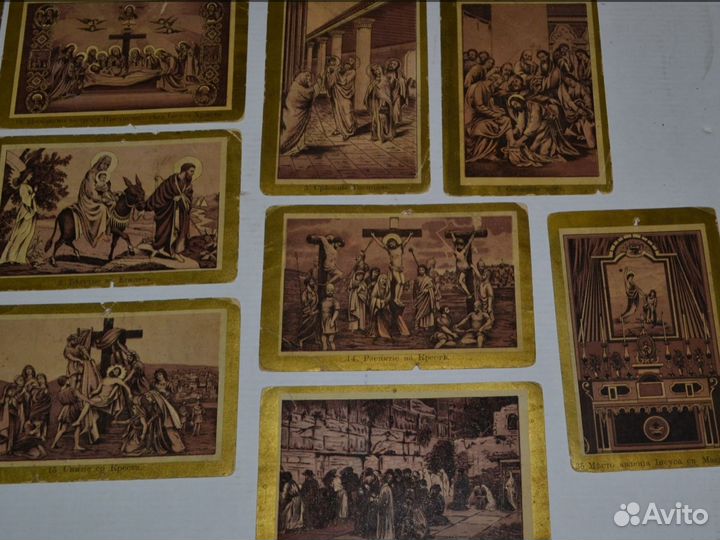 Старинные церковные открытки.Библейскиесюжеты 31шт