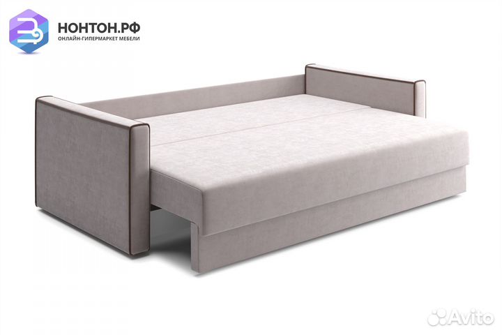 Диван еврокнижка Леон 3-х местный бежевый