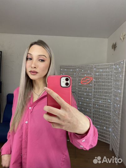 Рубашка женская фуксия