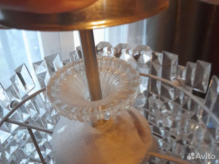 Хрустальная люстра СССР винтажная 5ти-рожковая