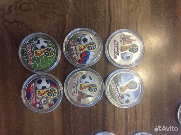 Комплект Монет 25 рублей цветные 33 шт Чемпионат М