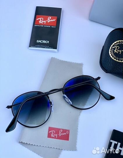 Очки Ray Ban Round Metal (Пепельные)