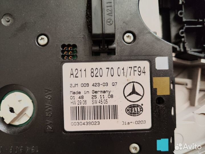 Плафоны салона w211 E-class 2008 год