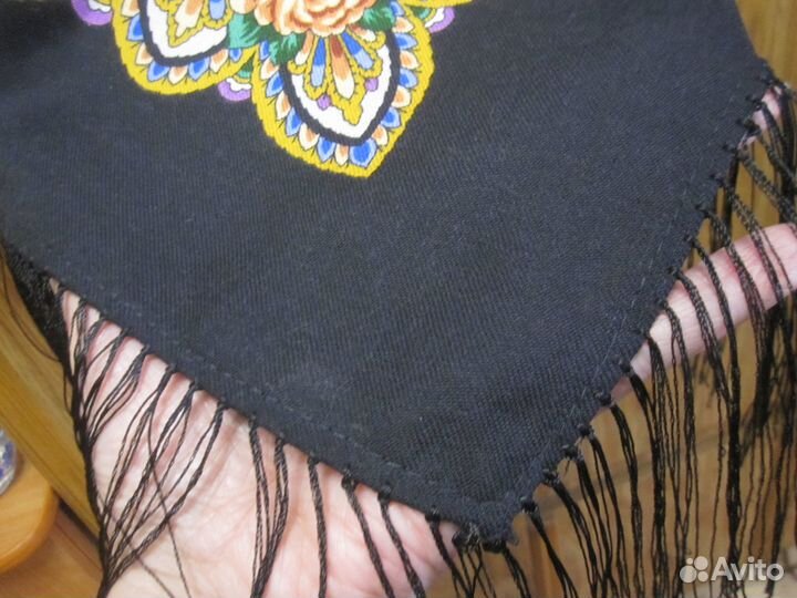 Павловопосадский платок шерсть 135 см