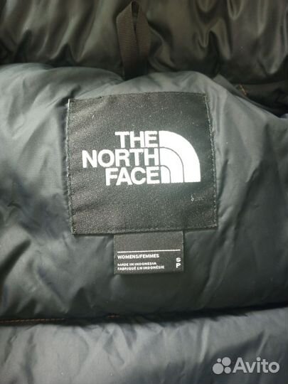 Пуховик the North face nuptse duster золотой