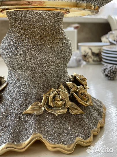 Ваза на ножке конфетница фруктовница