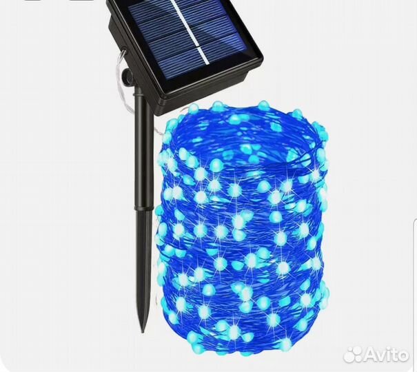 Гирлянда (улица, дом, 32м. 330 led,солн. батарея)