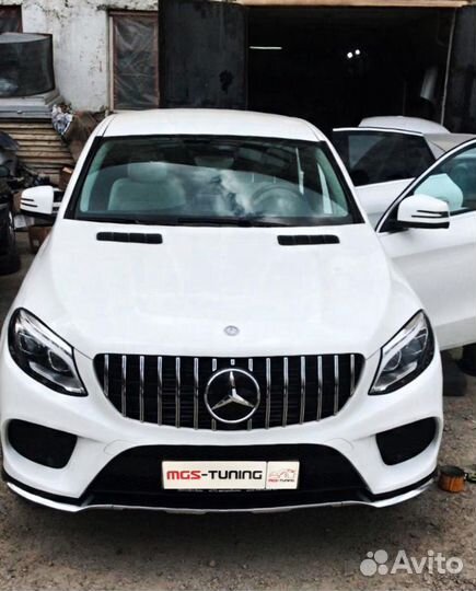 Решетка радиатора Mercedes GLE-Coupe GT style хром