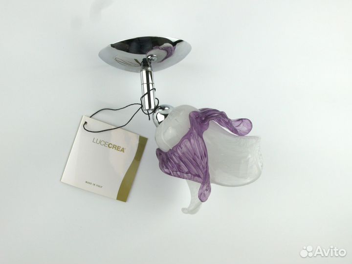 Спот LuceCrea муранское стекло/хром