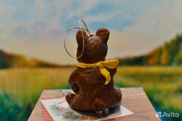 Елочная ватная игрушка