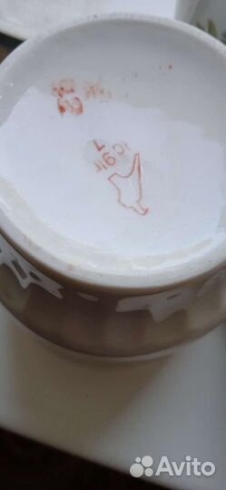 Масленка, чашки СССР (Дулево, зик)