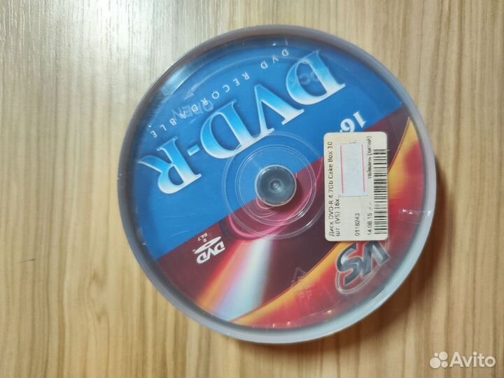 Новые DVD-R диски 4.7Gb cake box 10шт 16x