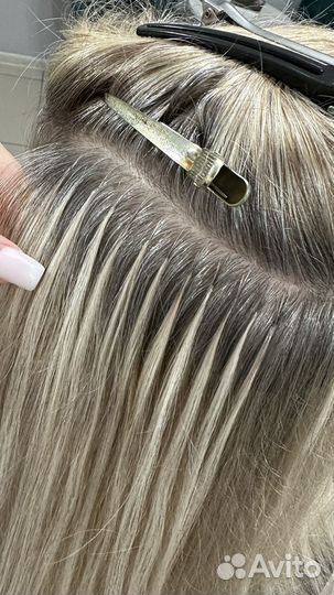 Наращивание волос, загущение волос