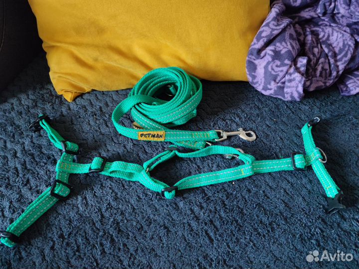 Анатомическая шлейка и поводок-перестежка