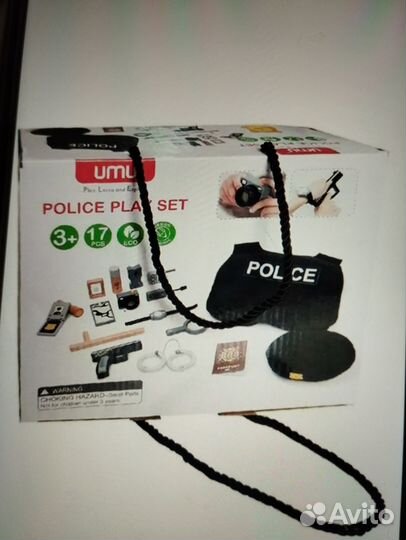 Новый игровой набор полицейского, 17 предметов