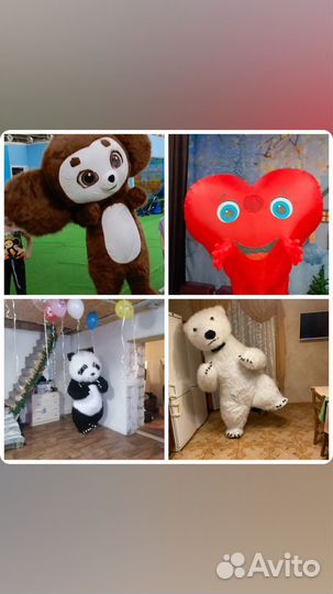 Белый медведь/панда/чебурашка поздравление