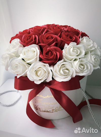 Букет из 37 мыльных роз сердце доставка