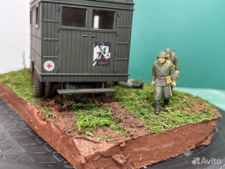 Зис 44 с санитарами(диорама)