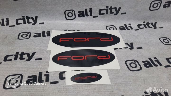 Наклейки Ford на форд 3 черно-красные