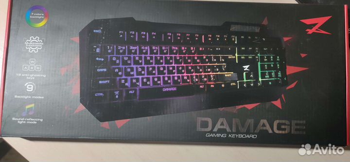 Игровая мембранная клавиатура Zet gaming damage