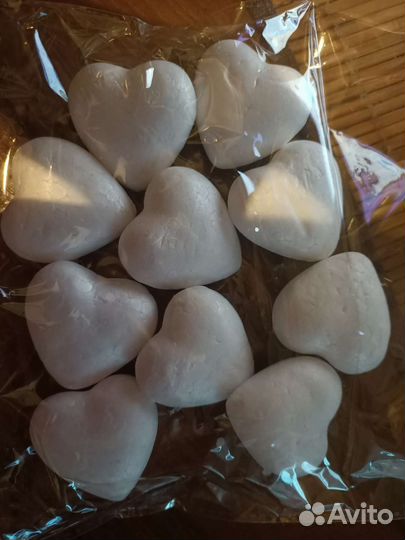 Набор пенопластовых сердечек