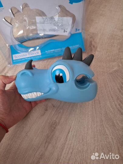 Насадка на руль самоката globber динозавр голубой