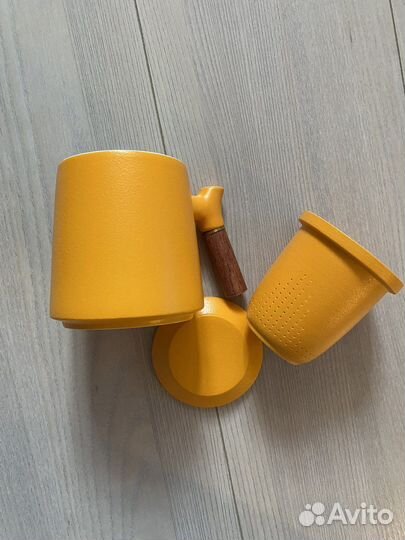 Кружка с деревянной ручкой 500 мл