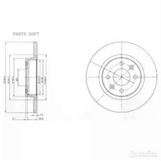 Delphi BG4045 BG4045 диск тормозной передний\ Rena