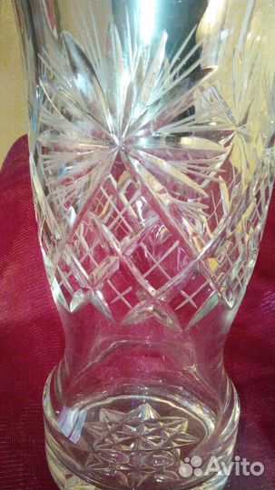 Ваза для цветов бу хрустальная