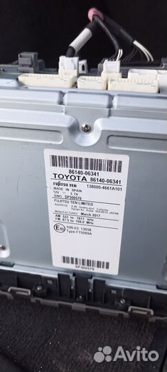 Штатная магнитола на toyota camry 55