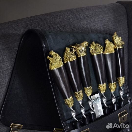 Набор шампуров в чехле «Медвежья лапа»