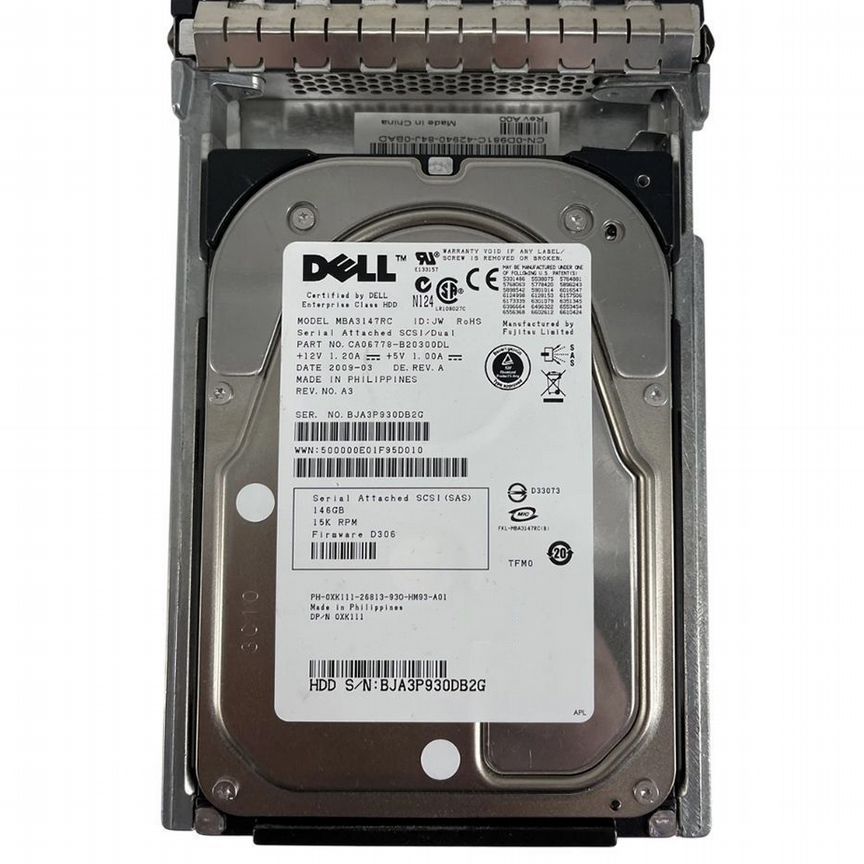 [XK111] Жесткий Диск Dell 146gb Sas 3,5" Hdd Xk111