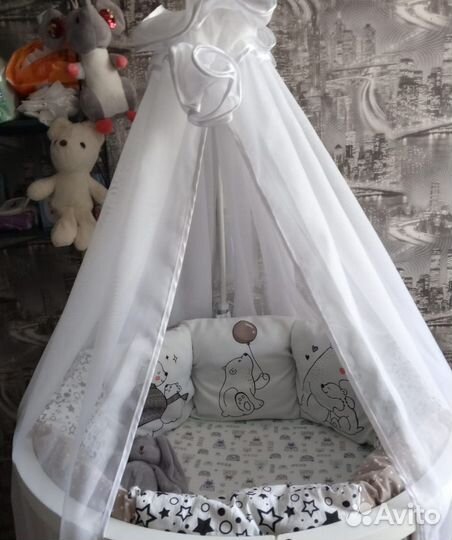 Балдахин с держателем и бортики