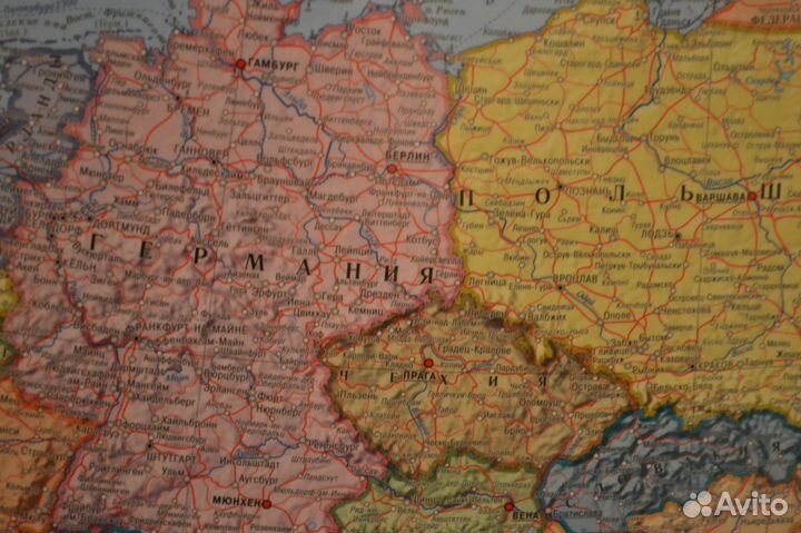 Политическая карта зарубежная европа