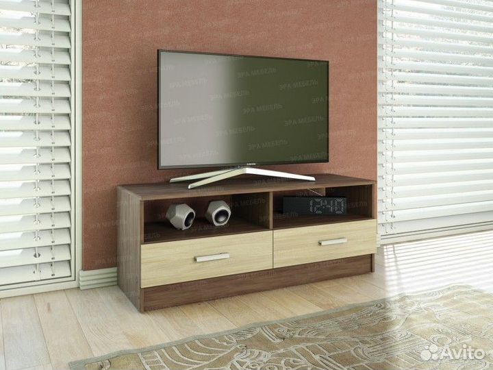 Тумба Ясень шимо тёмный/шимо светлый