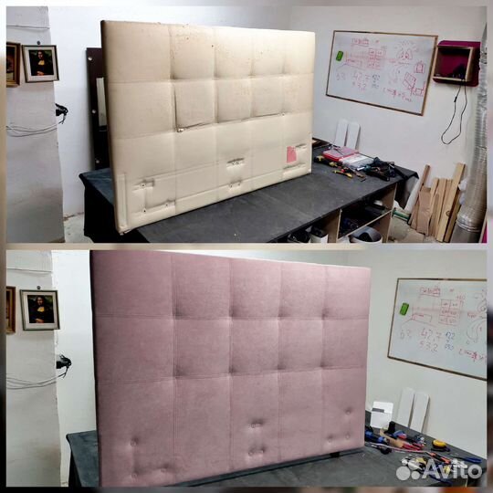 Перетяжка кровати, изголовья кровати