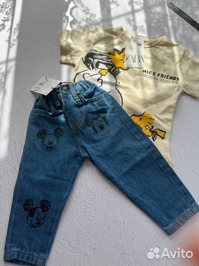 Джинсы zara 74-86