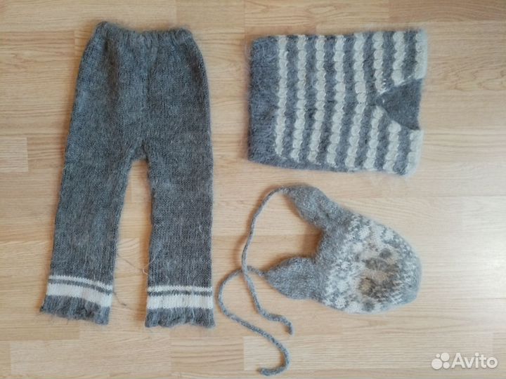 Комплект теплых натуральных вещей на малыша