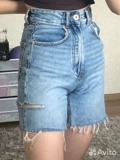 Шорты джинсовые stradivarius для девочек