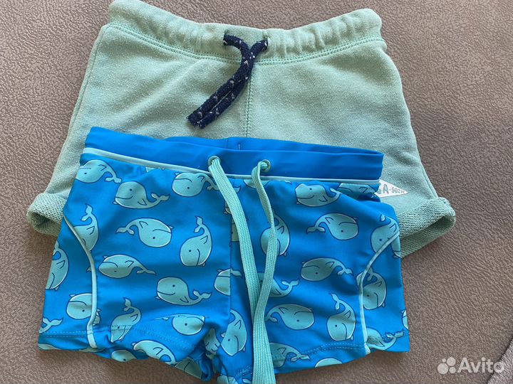 Купальные трусики + шорты 1-2 года