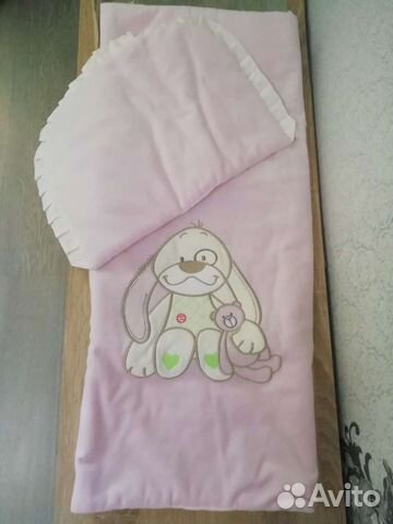 Набор в коляску :пледик+ подушка