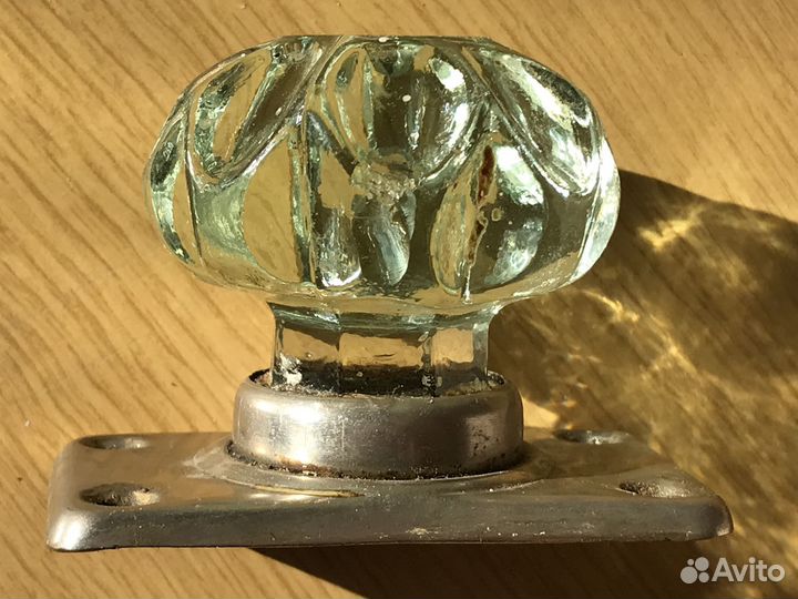 Стеклянная дверная ручка СССР. Ретро. Винтаж