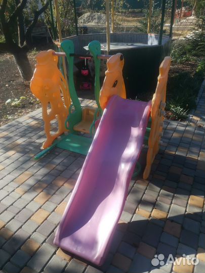 Детская горка с качелями бу