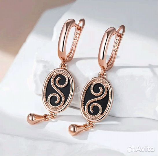 Серьги Самовары Золото 585RG