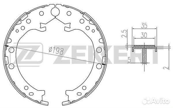 Колодки тормозные zekkert BK4140 бараб. задн. Hond