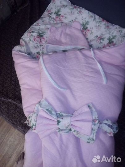 Конверт на выписку для девочки весна осень